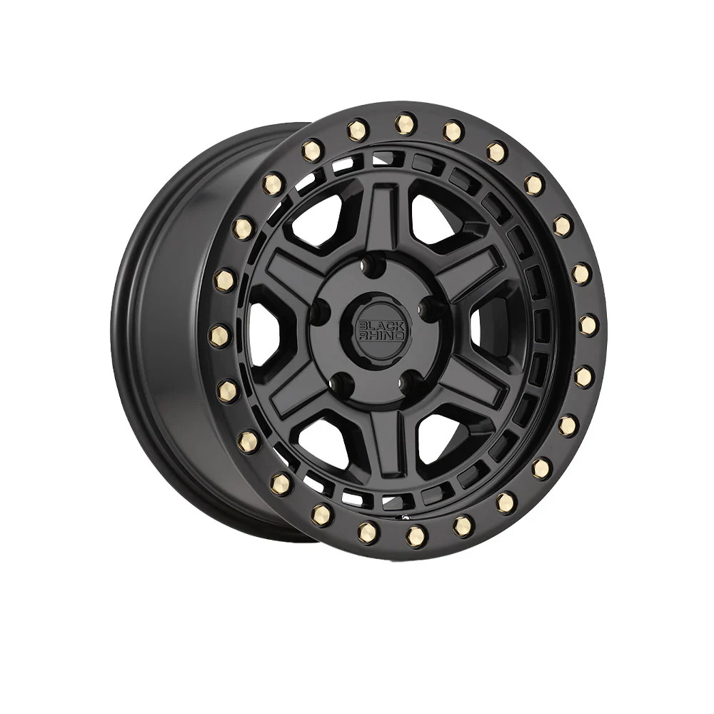BLACK RHINO RENO MATTE BLACK WITH BRASS BOLTS