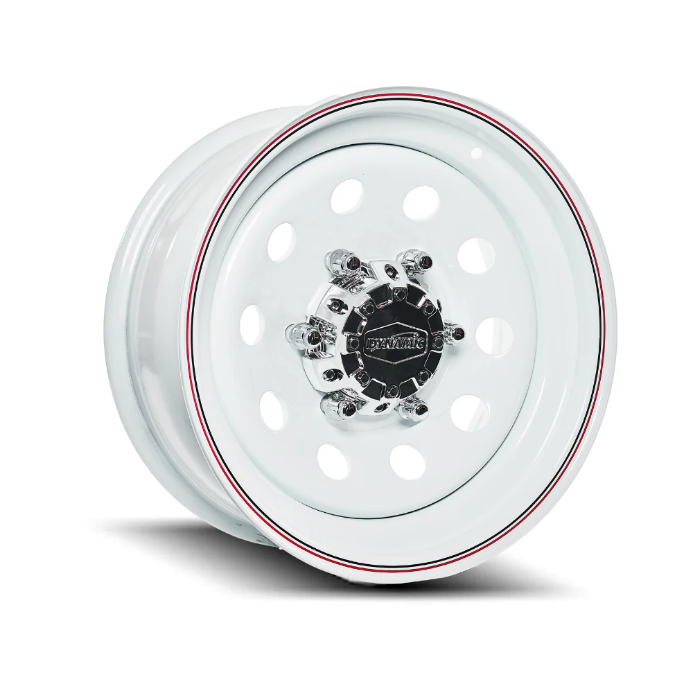 DYNAMIC WHEEL ROUND WHITE/RED-BLACK STRIPE