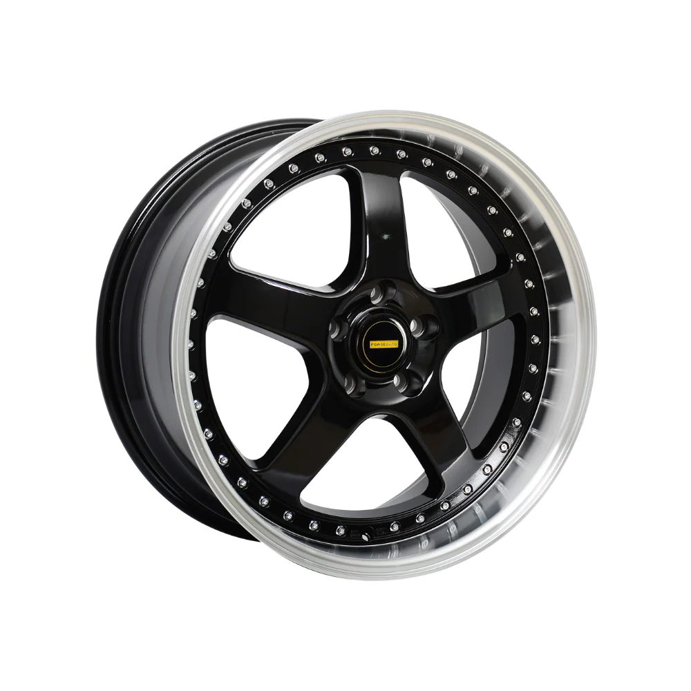 FORGEAUTO FA-5 BLACK/MACHINED LIP