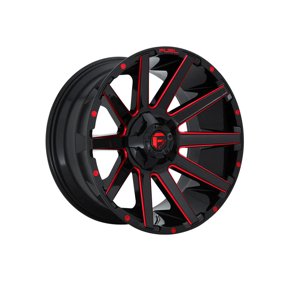 FUEL 1PC D643 CONTRA GLOSS BLACK RED TINTED CLEAR
