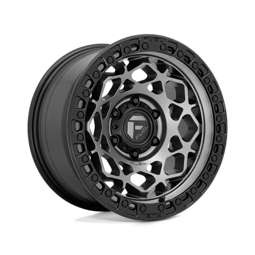 FUEL 1PC D784 GUNMETAL W/ MATTE BLACK RING
