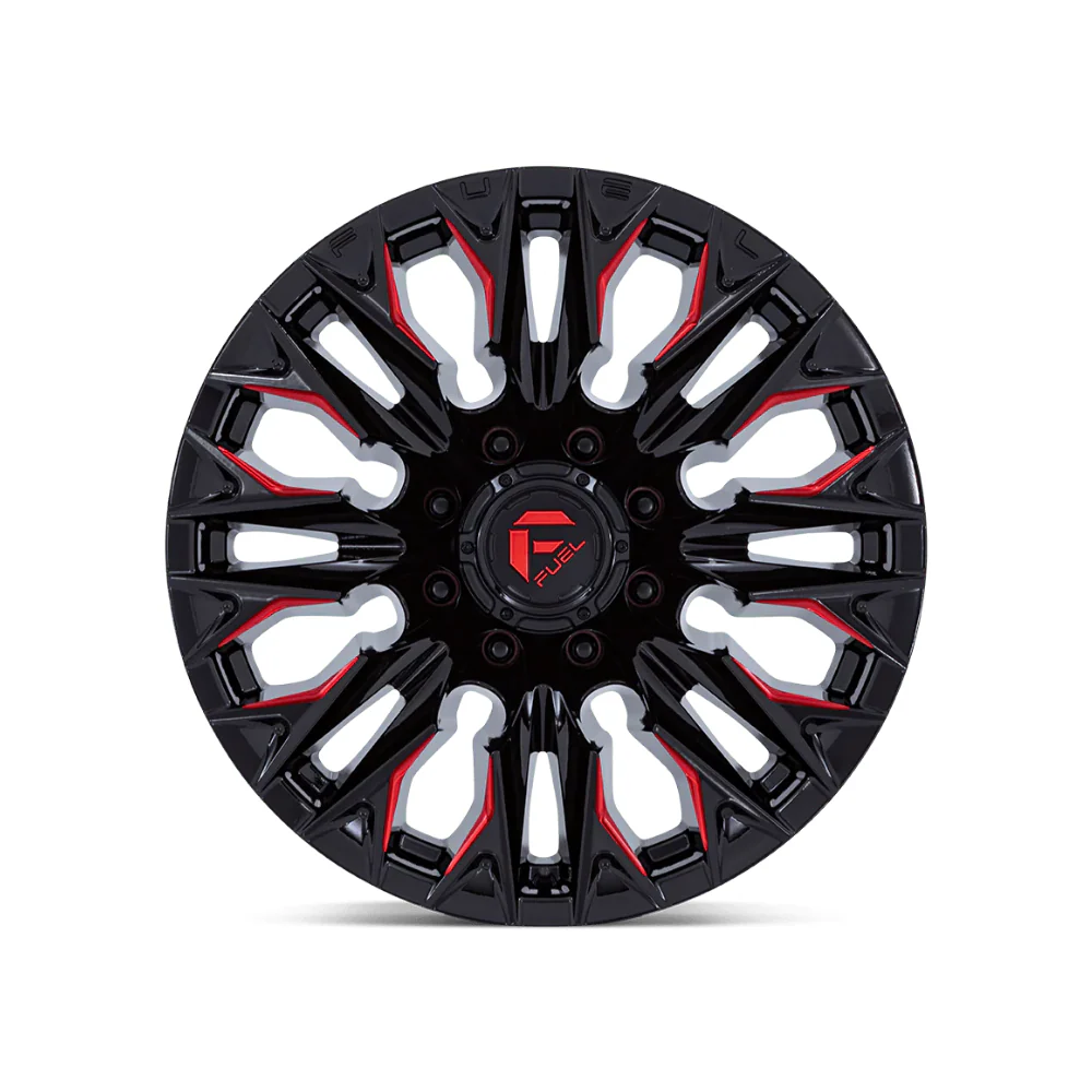 FUEL 1PC D823 FLAME GLOSS BLACK MILL WITH CANDY RED - Image 2