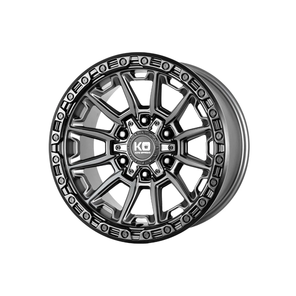 KING OFFROAD WARRIOR MATTE TITANIUM/SATIN BLACK LIP - Image 3