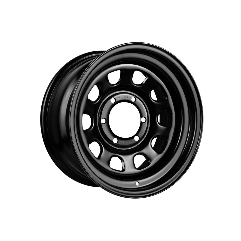 KING WHEELS D-HOLE BLACK