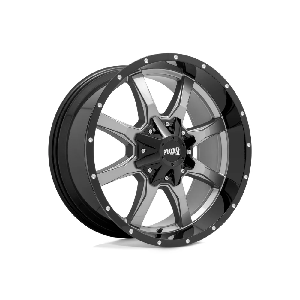 MOTO METAL MO970 Gloss Gray Center Gloss Black Lip