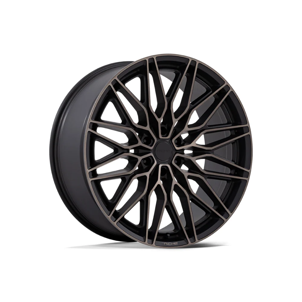NICHE 1PC NC278 CALABRIA 6 MATTE BLACK MACHINED DARK TINT