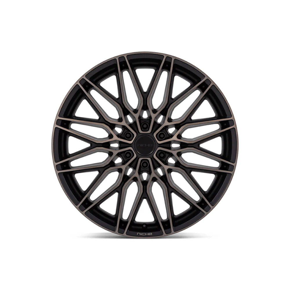 NICHE 1PC NC278 CALABRIA 6 MATTE BLACK MACHINED DARK TINT - Image 2