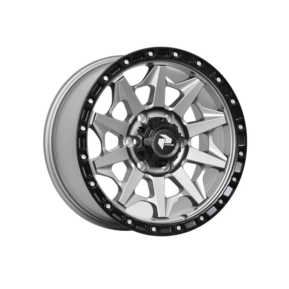 PDW WHEELS CARTEL GREY CENTER BLACK LIP MILLED BOLTS