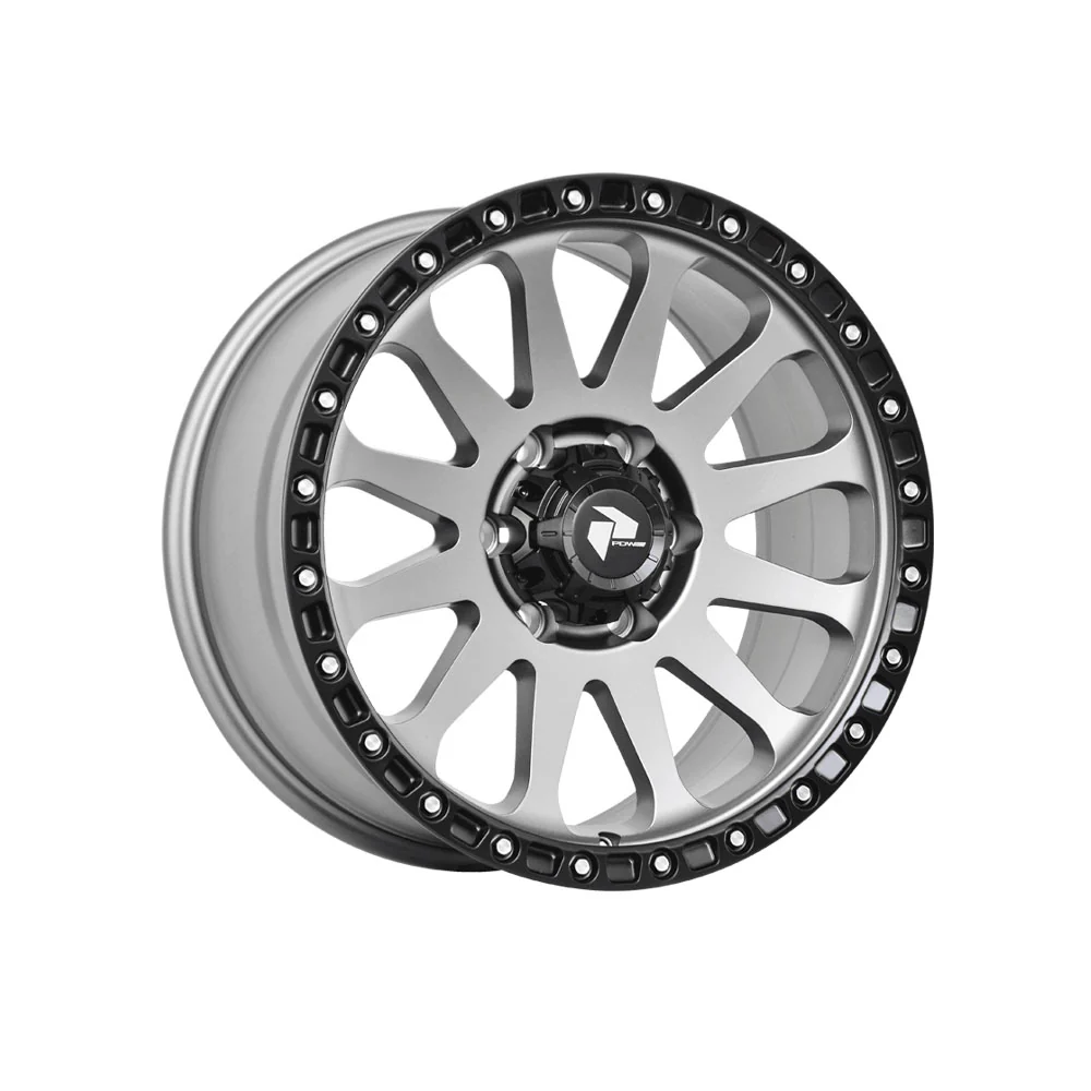 PDW WHEELS SLAYER GREY CENTER BLACK LIP MILLED BOLTS